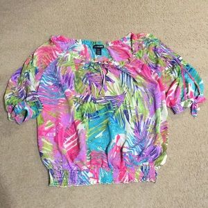 14/16 Lane Bryant peasant top w/ cold shoulder